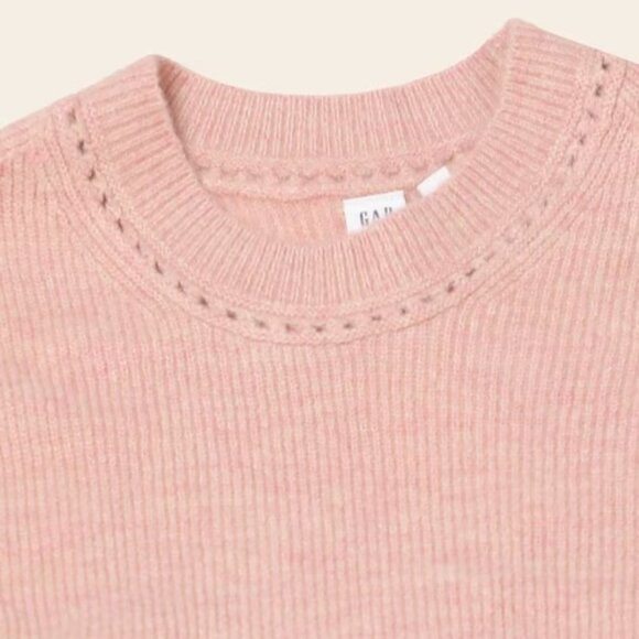 GAP Forever Cozy Relaxed Pink Ribbed Crewneck Sweater/NWT/Various - Picture 4 of 12